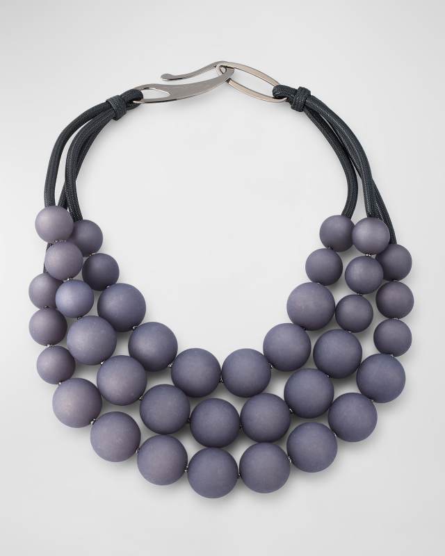 Triple-Strand Beaded Necklace